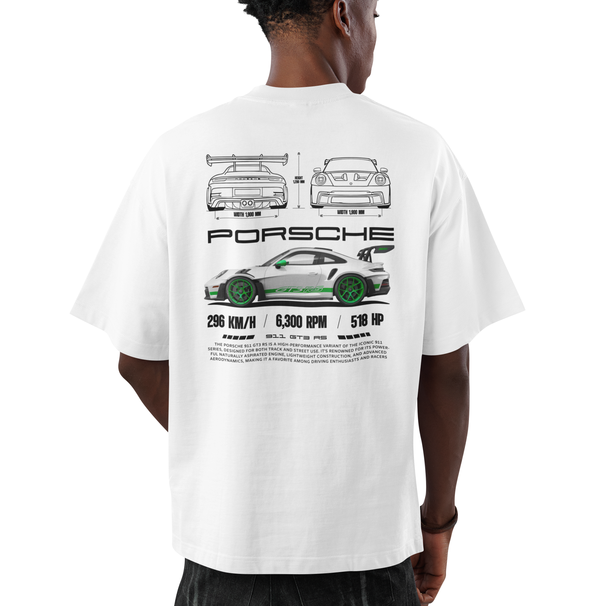 Oversize Porsche Verde